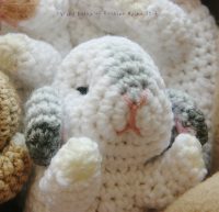 Amigurumi Frost Holland Lop from “Goodnight Baby Bunny Series” あみぐるみ「おやすみ子うさぎシリーズ」よりフロストの垂れ耳うさぎ