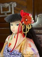Japanese Tsumami Kanzashi Hair Ornaments for 1/6 size Dolls by Roshino’s Ministry of Trade Garments Division  ロシーノ貿易省服飾課謹製 ドール用つまみ細工かんざし